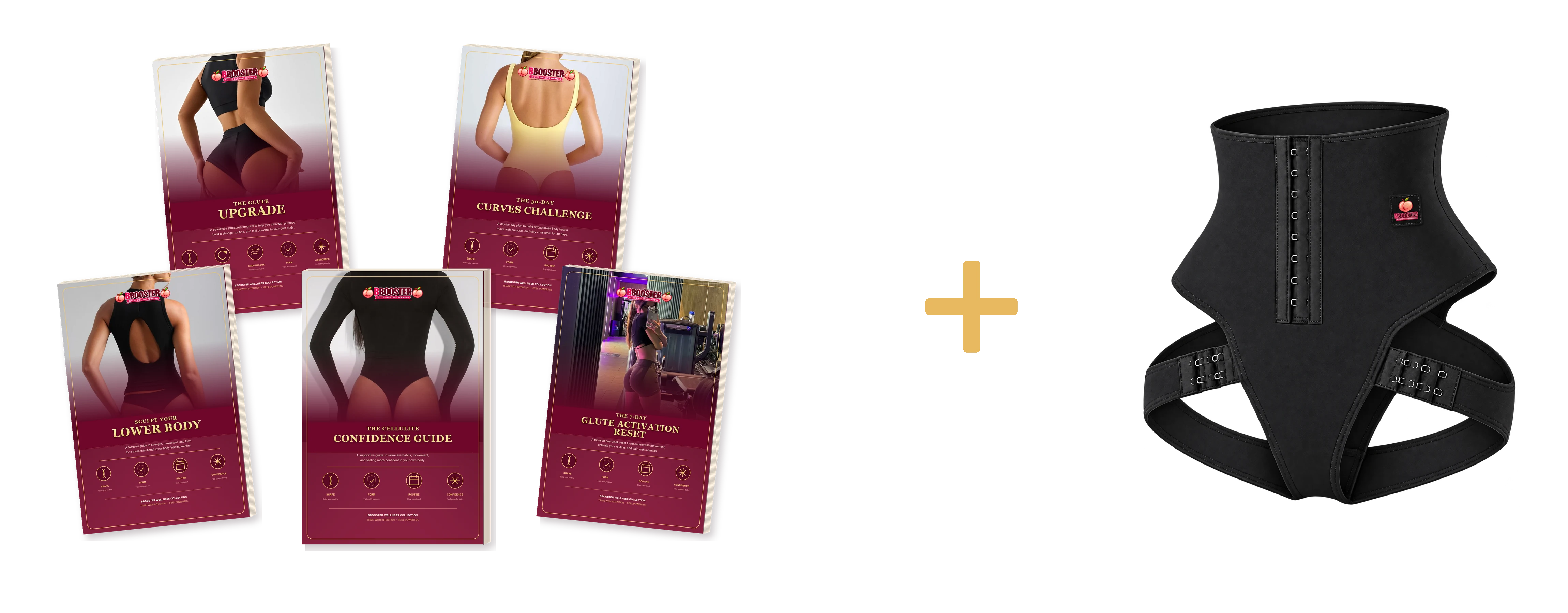 Five ebook covers and B STRAP, supplied gift composition
