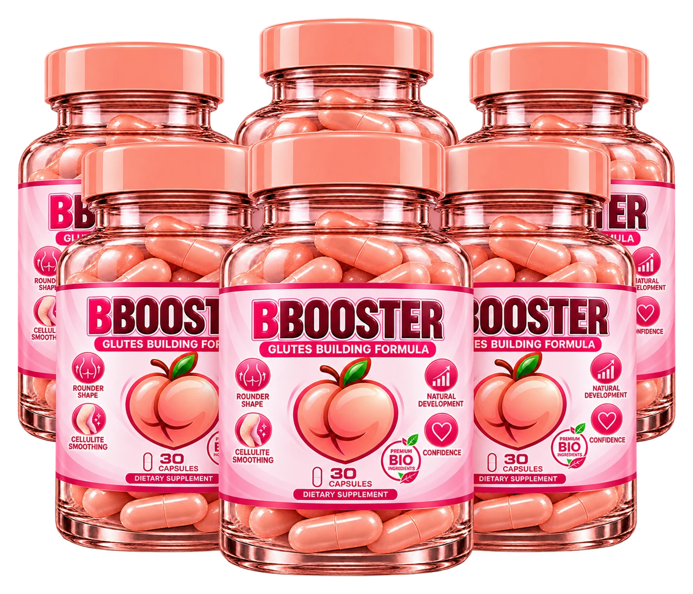 6 bottles of B BOOSTER supplied artwork