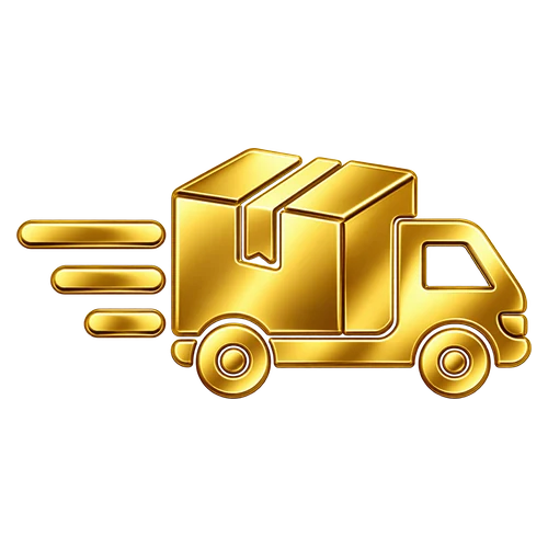 Supplied gold shipping truck